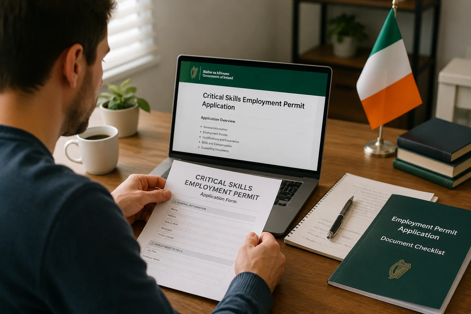 Critical Skills Employment Permit application documents for Americans working in Ireland 2026