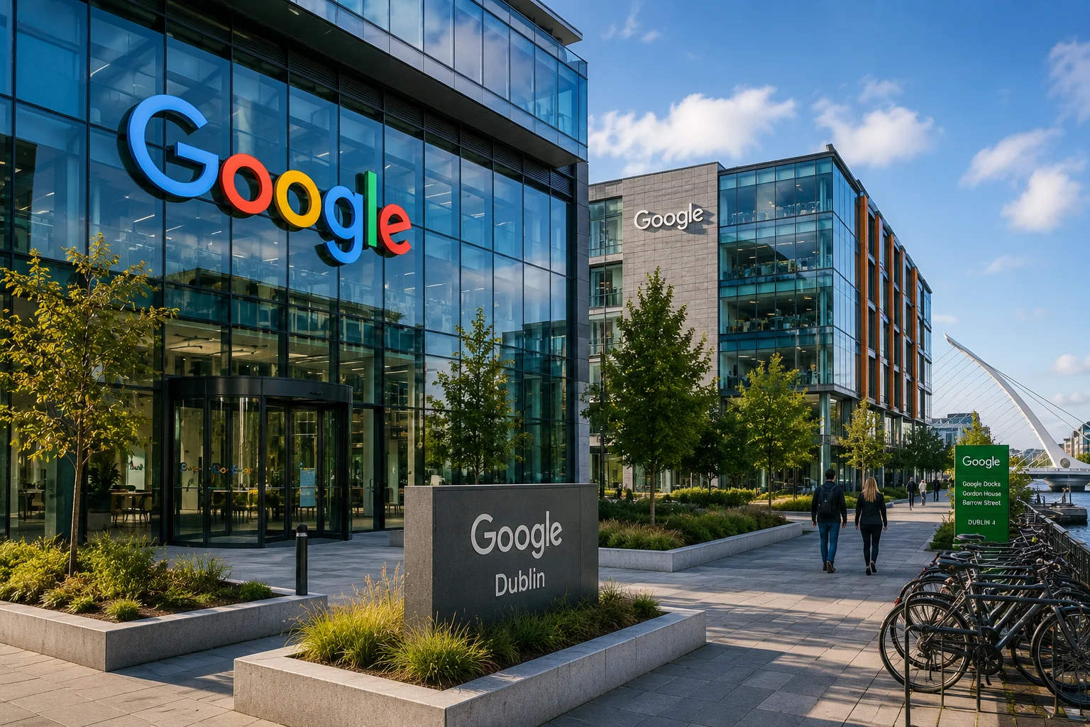 Google Dublin office exterior — one of many American tech companies with European headquarters in Ireland