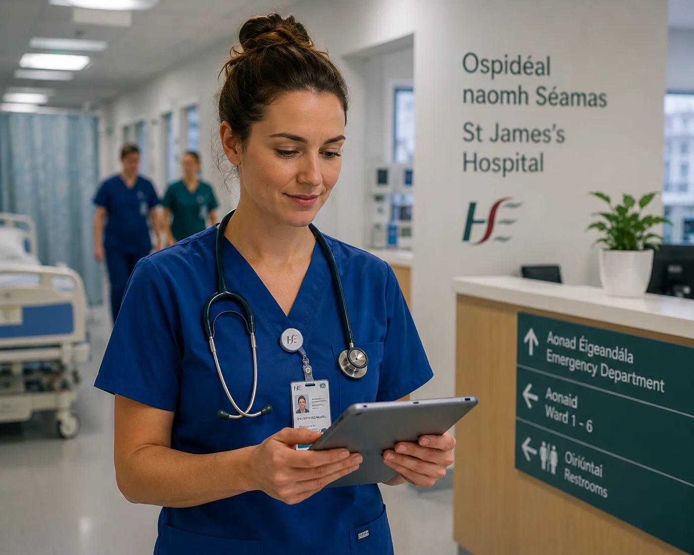 American nurse working in an Irish hospital — healthcare and nursing jobs in Ireland for US-trained professionals