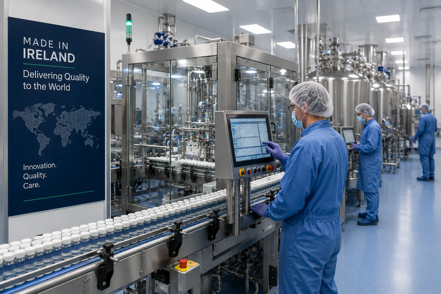 Pharmaceutical manufacturing facility in Ireland — Ireland hosts 9 of the world's top 10 pharmaceutical companies