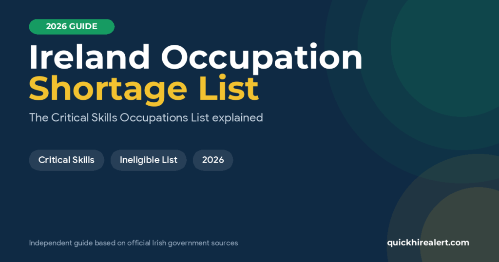 Ireland occupation shortage list: the Critical Skills Occupations List explained